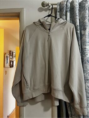 Old Navy Neutral Beige Full-Zip Hoodie with matching sweatpants